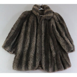 Retro 1980s Carol Horn Captivity High-End Mink Faux Fur Coat Women's M